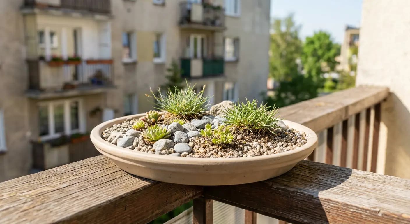 Skalniak w doniczce – miniogród skalny na taras