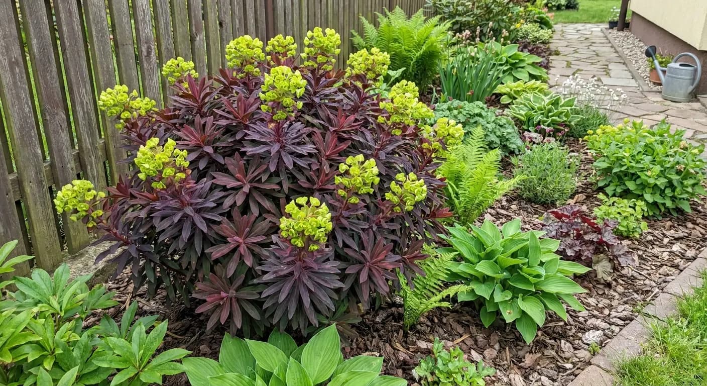 Wilczomlecz migdałolistny 'Purpurea'